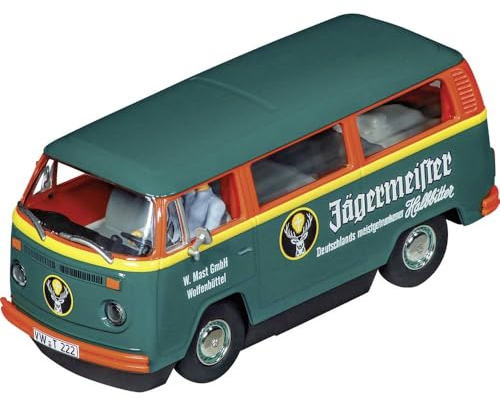 Carrera Evolution VW Bus T2b Jägermeister | Slotcar Ready to Race | Perfekt für Männer, Kinder & Erwachsene | Maßstabsgetreue 1:32 Nachbildung mit Lichtfunktion