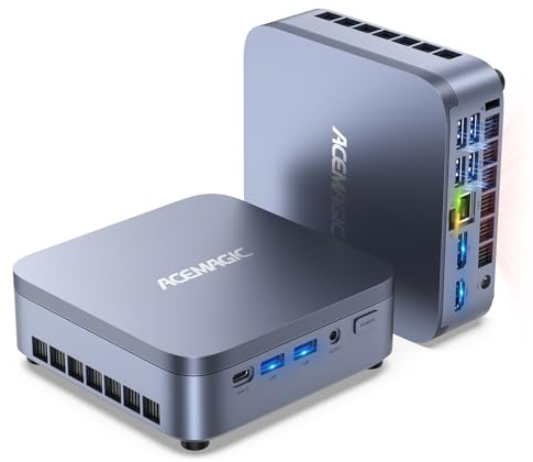 ACEMAGIC M5 Mini PC, Intel Core i7-14650HX (16C/24T), 32GB DDR4 1TB PCIe 4.0 SSD Win11 Pro Mini Desktop Computer, Intel UHD Graphics 14th, Triple 4K Display/WiFi 6 für 3D-Rendering, Content Creation