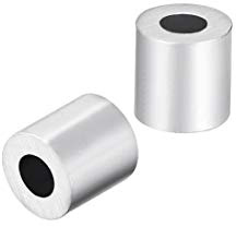 sourcing map 20 Stück M1.5 Aluminiumhülse Crimp 1.5mm Stahldrahtseil | Taste anhalten Clips