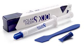 Polartherm X-10 by Thermal Grizzly - 2 Gramm CPU-Wärmeleitpaste für CPU & GPU - sehr hohe Wärmeleitfähigkeit, Lange Haltbarkeit, Nicht leitendes Wärmeleitfett - Wärmeleitpaste Kit mit Spatel