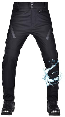 oFzimTo Motorradhose Herren Cargo – Biker Hose für alle Jahreszeiten, wasserabweisend & atmungsaktiv
