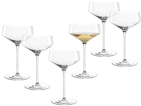 LEONARDO HOME PUCCINI Champagnerschale • 6 Stück • Cocktailglas • Champagnerglas • Klassische Form • Elegantes Design • Ideal für Aperitif und Dessert • Spülmaschinengeeignet • 350 ml • 069593