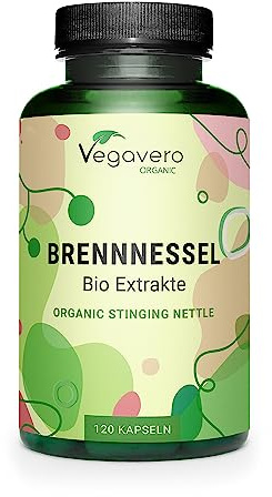 Bio Brennnessel Kapseln hochdosiert | 100% Rohstoffe aus Europa | 900 mg Extrakt aus Wurzel + Blatt | Laborgeprüft | 120 Stück | Vegan und ohne Zusatzstoffe | Deutsche Produktion von Vegavero