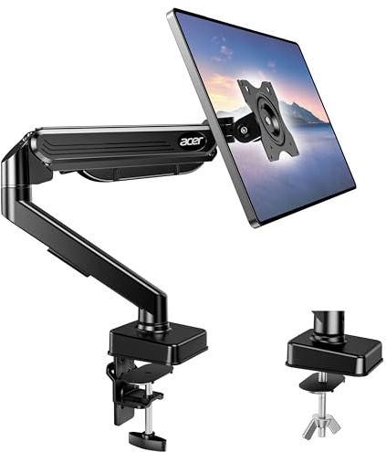 acer Monitor Halterung für 17-34 Zoll Bildschirme, Vollständig Einstellbar Gasfeder Monitor Arm Hält 9 kg, Monitorständer Höhenverstellbare mit Neigung, Schwenk & Drehfunktion, VESA 75/100 mm