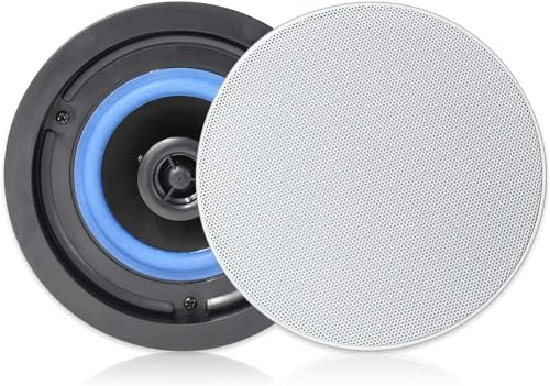 Herdio 4 Zoll Deckenlautsprecher, 160 Watt 2-Wege Flush Mount Einbaulautsprecher, Zur Montage an System, für Innen, Schlafzimmer, Badezimmer, Heimkino, überdachte Veranden