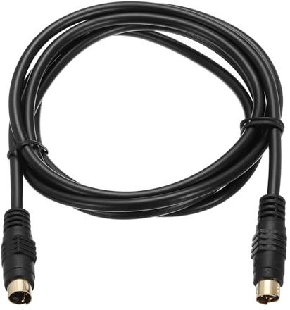QUARKZMAN S Video Kabel 1,5m, Mini DIN 4 Pin S Video Kabel Stecker auf Stecker vergoldeter Anschluss Übertragung für TV Empfänger Monitor S VHS VCR DVD