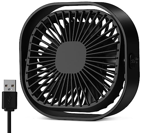 benpen Mini Ventilator USB Tischventilator Leise:Schreibtischventilator, Klein Aber Leistungsstark, Grow Klein Fan Mit 3 Stufe,USB Lüfter Pflanzen Schreibtisch Schlafzimmer Zuhause BüRo im Freien PC