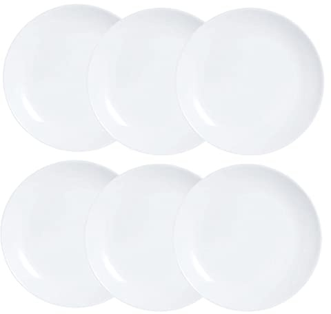 Luminarc Diwali Dessertteller, Opal, 19 cm, Weiß, 6 Stück