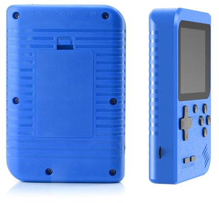 Handheld Spielkonsole, Retro Handheld Konsole Mit 500 Klassischen Fc Spielen, 3" LCD-Bildschirm, Retro Game Console Für Zwei Spieler Spiele Und Tv-Ausgang, Kinder Und Erwachsene (Blau)