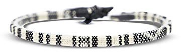 Made by Nami Boho Surfer-Armband Damen & Herren - Handmade Strand Festival Accessoires - Ethno Hippie Style - 100% Wasserfest & Verstellbar - Freundschaftsarmbänder Mädchen (Weiß)