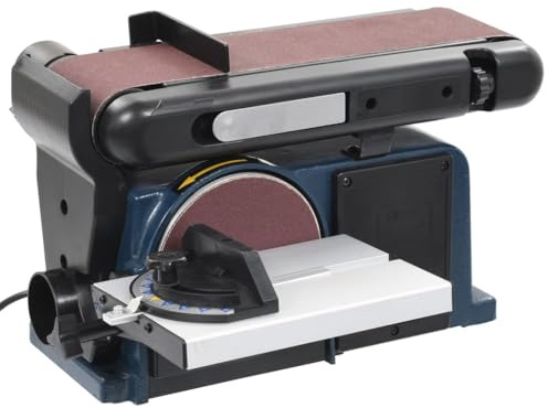 vidaXL Bandschleifer Tellerschleifer Schleifmaschine Bandschleifmaschine Schleifband Schleifteller 370 W 150 mm 2980 U/min 0°-45° Verstellbar Elektrisch