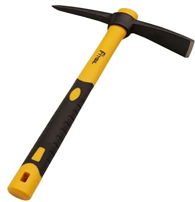 Geschmiedetes Unkraut Mattock Hacke 38,1 cm, einteilig, intakt gesenkgeschmiedet, kunststoffbeschichteter Fiberglasgriff, 635g