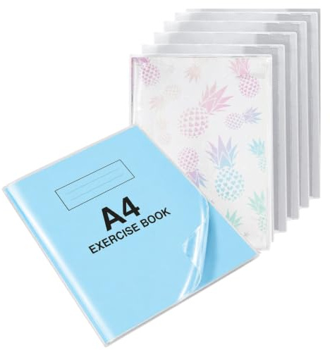 Exerz A4 Hefthülle klar wasserabweisend 5st - Schutzhüllen zum Hineinschlüpfen für Notebooks, PVC-Hülle (5 Stück)