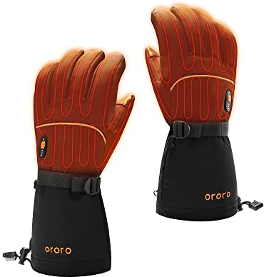 ORORO Beheizbare Handschuhe Damen Herren, Akku Beheizte Handschuhe zum Motorrad Skifahren und Wandern