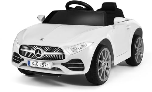 Oryxearth Kinder Elektroauto, mit 2,4G Fernbedienung, Scheinwerfer, Musik und Bluetooth-Funktionen, 3-Gang Kinderauto Elektrisch, 2-5km/h, Elektroauto für Kinder ab 3 Jahren, Akku: 6V, 4,5Ah (Weiß)