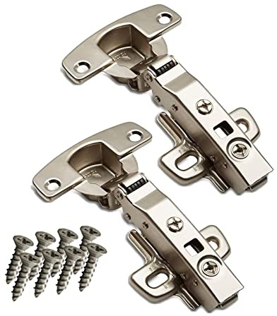 SOTECH 2 Stück Hettich Sensys 8645i TH52 110 Grad Eckanschlag Scharnier Höhe-Distanz 1,5 mm mit Soft Close Automatikscharnier inkl M4x16mm Schrauben Integrierter Dämpfung Scharniere für Kleiderschrank