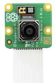 Raspberry Pi Raspberry Pi Kamera Modul 3, Wide Camera Module 3 Wide, 120° diagonaler Blickwinkel, IMX708 12-Megapixel-Sensor mit I2C-gesteuertem Fokussierantrieb