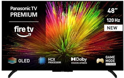 Panasonic Premium TV-48Z80BEZ, Z80B-Serie, 48 Zoll, 4K Ultra HD OLED Smart TV, 2025, Fire TV, Dolby Vision & Atmos, Game Mode Extreme, Alexa & Apple Support, Bluetooth, Schwarz