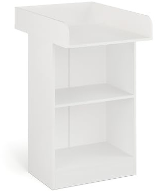 KOMTO Wickelkommode Weiß - Wickeltisch Schmal, Baby Kommode mit Wickelaufsatz abnehmbar, Baby Changing Table | Lulliblox M1