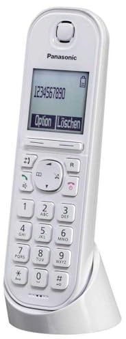 Panasonic KX-TGQ200GW CAT-iq Telefon (schnurlos, CAT-iq 2.0 kompatibel, Freisprechmodus, Anrufersperre, Eco-Plus, digitales Telefon) weiß