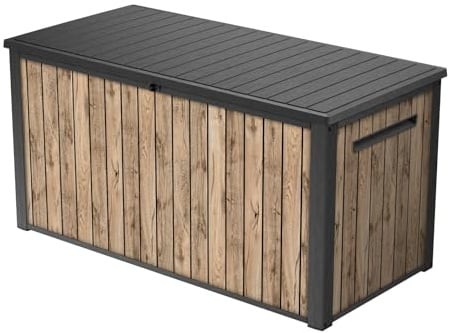 Keter Gartenbox Sierra 643L Holzoptik Pinie 144x70x73 cm wetterfest abschließbar