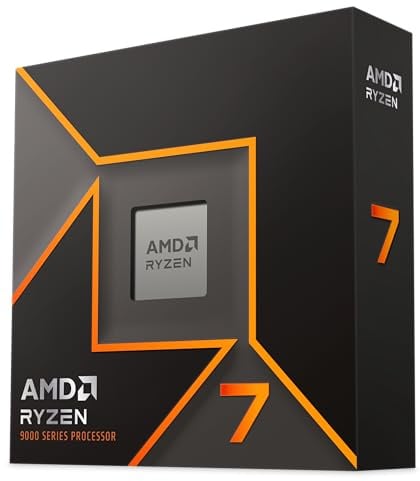 AMD Ryzen 7 9700X Prozessor (8 Kerne/16 Threads) 65W DTP, AM5 Sockel, 40MB Cache, Bis zu 5.5 GHz max Boost Frequenz, Kein Kühler