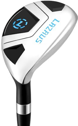LAZRUS GOLF Premium-Hybrid-Golfschläger für Herren – 2,3,4,5,6,7,8,9, PW Single Club für rechte und Linke Hand, Regular Flex (Silberne rechte Hand, 4, RH, Silver Single)