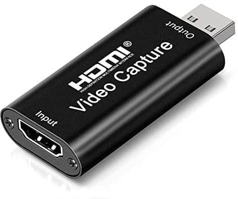 Videoaufnahmekarte Capture Card hdmi USB Adapter, 1080P hdmi Capture Card hdmi Video Capture USB2.0 für Gaming, Streaming TV, Rekorder Live-Streaming Video für Windows Mac OS (hdmi USB)