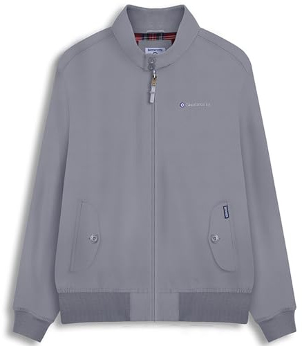 Lambretta Harrington MOD Herren-Scooterjacke, regenfest, klassisch, grau, XXXXL