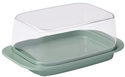 Mepal Butterdose - New edition - Nordic sage – für 250 g Butter – transparenter Deckel – passt genau in die Kühlschranktüre – spülmaschinenfest