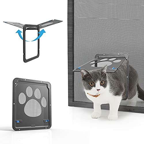NAMSAN Katzenklappe für Moskitonetz, verschließbar, für kleine/mittelgroße Katzen/Hunde