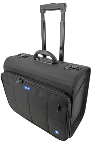 Stop Ocean Plastic 46216 Trolley Pilotenkoffer RPET Samar, Laptopkoffer mit arretierbarem Trolleysystem, 2 Zahlenschlössern, DIN A4 Einsteckfach, ca. 39 x 47 x 24 cm, Businesstrolley, anthrazit