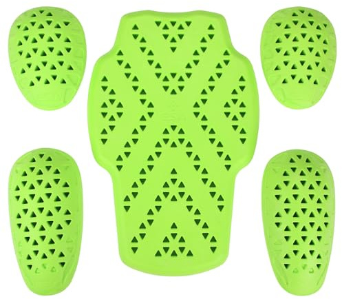 KEMIMOTO CE Level 2 Motorrad Protektor Set, 5-teilig Rücken, Ellbogen & Schulterprotektoren, Stoßdämpfende Einsätze für Motorradjacken, Motorcross, MTB (Unisex)