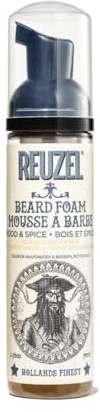 Reuzel Wood and Spice Beard Foam, Deodorizes Beard, 70 ml