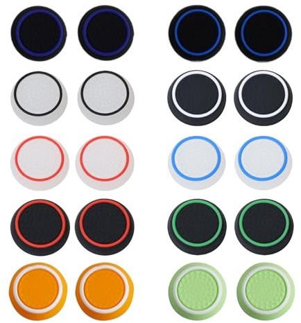 20 Stück Joystick Kappen PS5 Controller Sticks Grips,Silikon Thumbsticks Grips Caps,PS4 PS5 Controller Zubehör für Xbox One Series,Joystick-Schutz Aufsätze,Daumengriffkappen Dualsense(Mehrere Farben)