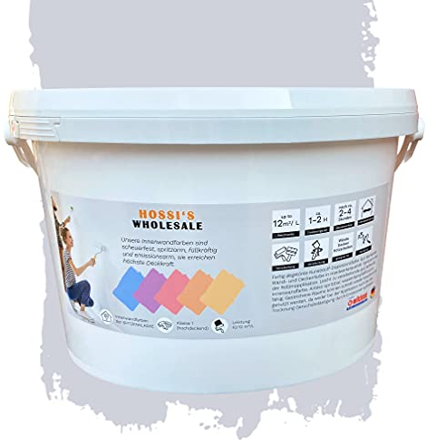 2,5 Liter Premium Wandfarbe Harmony of Grey Grau matt | geruchslos | tropf- und spritzgehemmt