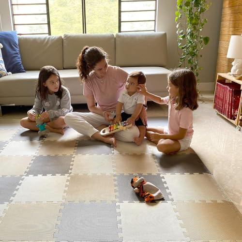 MioTetto Baby Krabbeldecke | Zertifiziert, sicher, robust | Baby-Spielmatte | Puzzlematte | Kinderteppich | Stilvoll wasserdicht | einfach