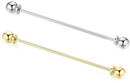 Hezhou Krawattennadel Metall Krawattenklammer Herren Kragen Pin Krawatte Clip Bar Kette Hemd Kragen Pin Anzug Brosche Revers Pin für Hemd Herren Zubehör Kostüm Kleidung