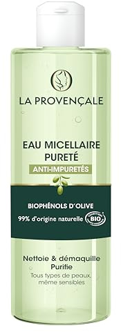 La Provençale – Mikellärwasser – Bio-zertifiziert – Bio-Olivenblätter – für alle Arten von Perlen, sogar sensibel, 400 ml