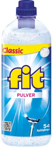 fit Classic Pulver Karton - 8 x 972 g, Spülmaschinenpulver, Spülmittel frei von Phosphat, Geschirrspüler-Pulver für 432 Spülgänge