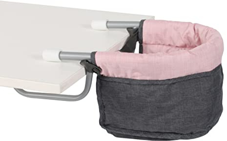 Bayer Chic 2000 735-81 Tischsitz 60 cm, Puppen-Hochstuhl, Melange anthrazit-rosa