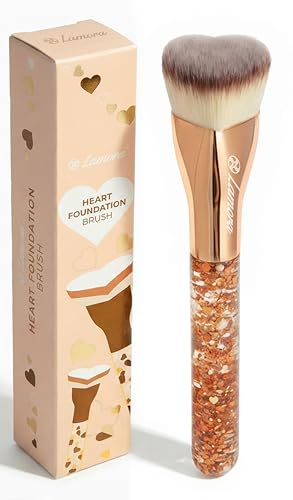 Lamora Make Up Pinsel Kabuki, Für Foundation, Blush, Bronzer, Highlighter | Schminkpinsel mit weichen, dichten Borsten zum Verblenden von Cremiger, Pudriger oder Flüssiger Kosmetik, Geschenkverpackung