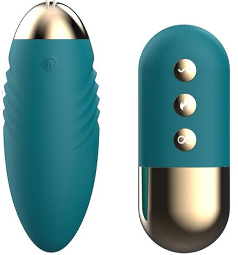 Vibro ei mit fernsteuerung für unterwegs 10 Mini Vibration für frauen vibrator ei 8,5 ⌀3,5cm USB mit fernbedienung leise egg für paare Perfekt Geschenk minivibrator sextoy vibrationseier M98 (Grün)
