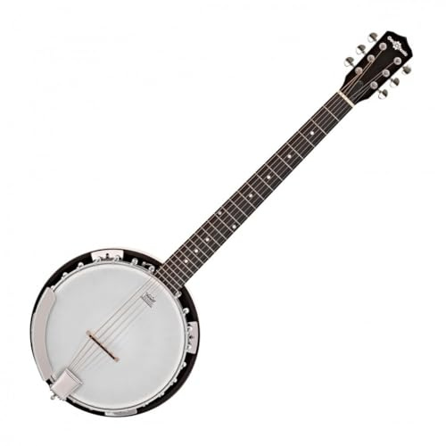 Gear4music 6-Saiten-Gitarren-Banjo mit Gigbag und Kopfstimmgerät | Banjo-Klang mit Gitarren-Vertrautheit, Mahagoni-Resonator und Korpus für Volumen, verstellbare Saitenhalterung für Klang