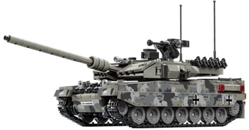 MASUSE Panzer Bausteine Bauset, 1009 Teile Militär Leopard 2A7 Panzer Modell, Klemmbausteine Hauptkampfpanzer Modellbausatz Konstruktion Bauset