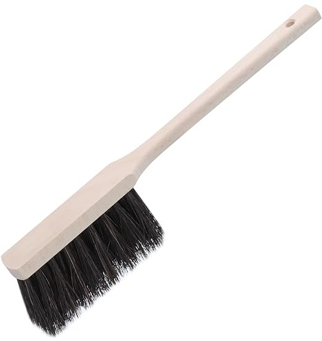 Agrarflora Langstiel Handfeger Arenga 43cm - Handbesen mit Arengaborsten - Langstielhandfeger aus Buchenholz - Industriehandfeger mit langem Stiel - Arengahandfeger Made in Germany