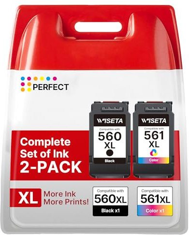 WISETA PG-560XL CL-561XL patronen für Canon 560 561 druckerpatronen | tintenpatronen,pg560,CL561,druckerpatrone,TS5350,TS5351,TS5352,TS5353,TS7450,TS7451,Schwarz,Farbe,color,Multipack，560xl，561xl