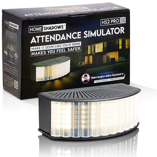 Home Shadows Anwesenheitssimulator HS2Pro - Einbrecher Abschreckung und Einbruchschutz durch Licht und Schatten, Schwarz
