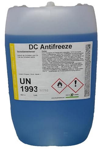 DC DruckChemie GmbH Antifreeze Scheibenenteiser Auto 10L - Leistungsstarker Entfroster für Autoscheiben, Seitenspiegel & Scheinwerfer