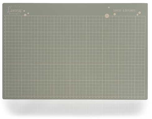Loveria Schneideunterlage A3 | 1cm Raster, ‎30cm x 45cm | Selbstheilend, Schnittfest | Schneidematte zum Basteln, Bastelunterlage, Cutting Mat A3